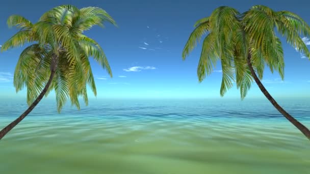 棕榈海滩和大海3d棕榈滩和海附近的酒店